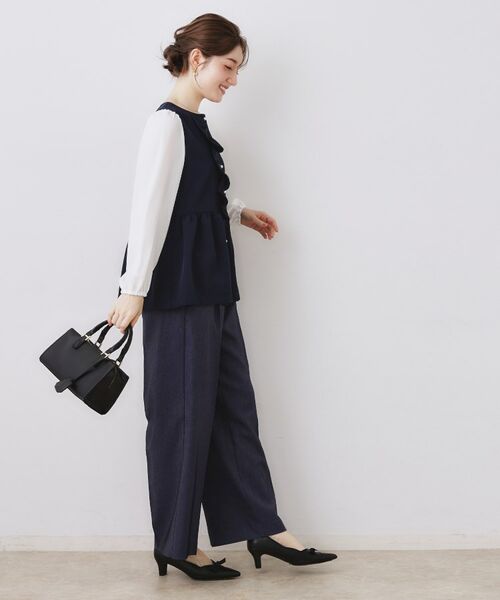 Couture Brooch / クチュールブローチ シャツ・ブラウス | フロントフリルドッキングペプラムブラウス | 詳細12