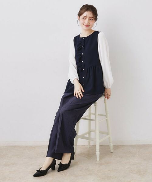 Couture Brooch / クチュールブローチ シャツ・ブラウス | フロントフリルドッキングペプラムブラウス | 詳細13