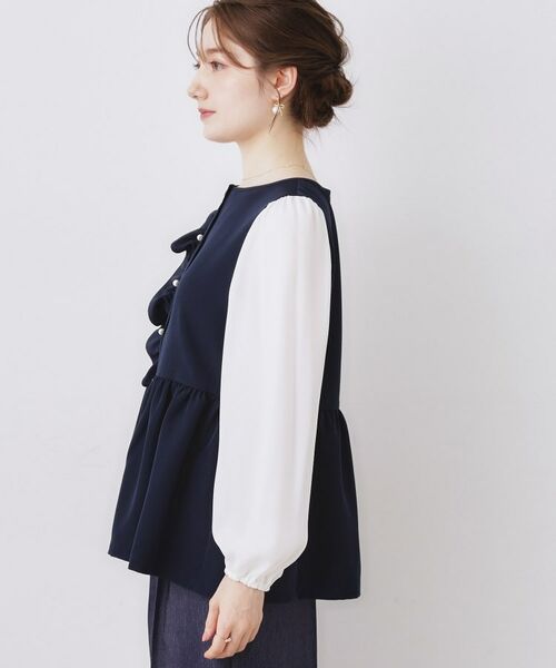 Couture Brooch / クチュールブローチ シャツ・ブラウス | フロントフリルドッキングペプラムブラウス | 詳細16