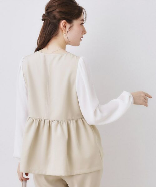 Couture Brooch / クチュールブローチ シャツ・ブラウス | フロントフリルドッキングペプラムブラウス | 詳細4
