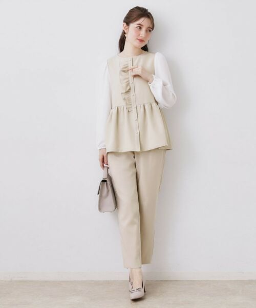 Couture Brooch / クチュールブローチ シャツ・ブラウス | フロントフリルドッキングペプラムブラウス | 詳細5