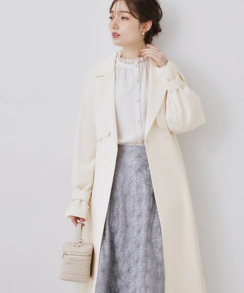 Couture Brooch / クチュールブローチ トレンチコート | 撥水ロングトレンチコート(アイボリー(004))
