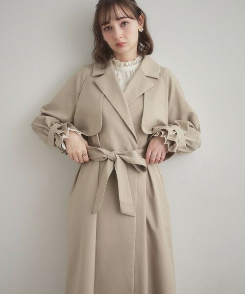 Couture Brooch / クチュールブローチ トレンチコート | 撥水ロングトレンチコート(ベージュ(052))