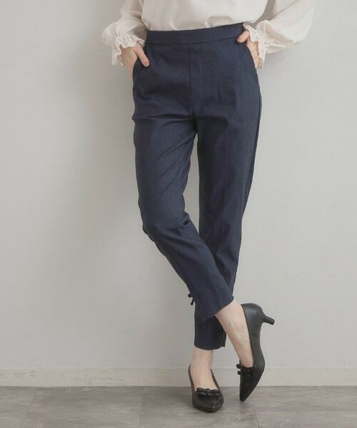 Couture Brooch / クチュールブローチ パンツ | リボンハイパーストレッチパンツ（ネイビー(094)）