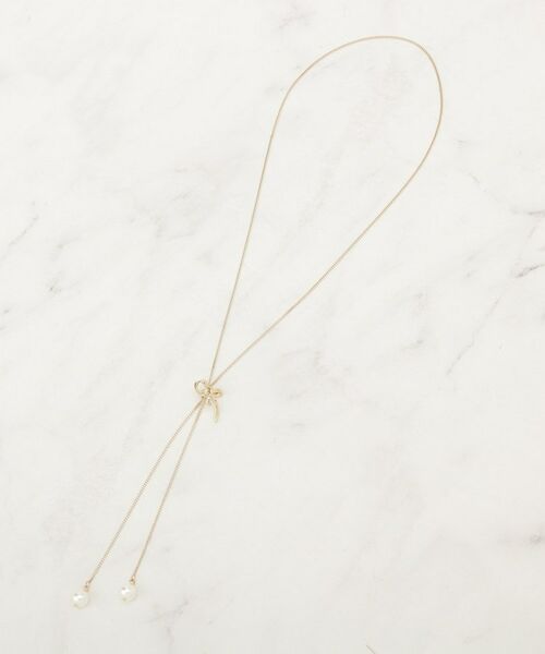 Couture Brooch / クチュールブローチ ネックレス・ペンダント・チョーカー | リボンパール調ロングネックレス | 詳細1