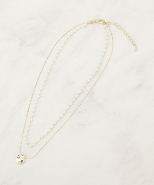 Couture Brooch / クチュールブローチ ネックレス・ペンダント・チョーカー | レイヤードパール調ネックレス（ゴールド(007)）