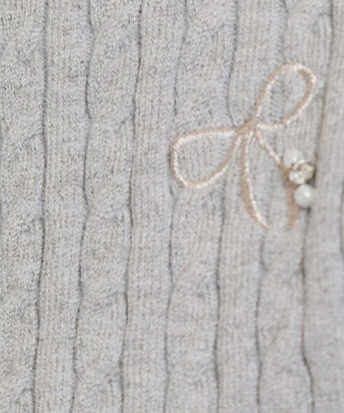 Couture Brooch / クチュールブローチ ニット・セーター | 【洗える】リボンエンブロ細ケーブルニット | 詳細19