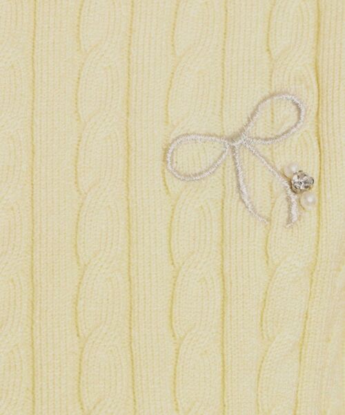 Couture Brooch / クチュールブローチ ニット・セーター | 【洗える】リボンエンブロ細ケーブルニット | 詳細20