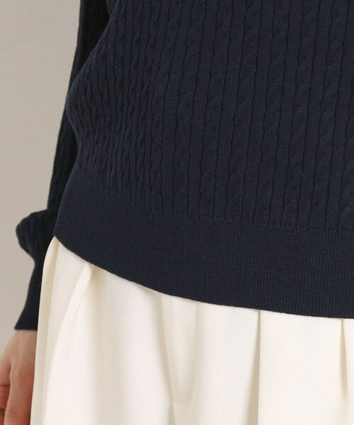 Couture Brooch / クチュールブローチ ニット・セーター | 【洗える】リボンエンブロ細ケーブルニット | 詳細27
