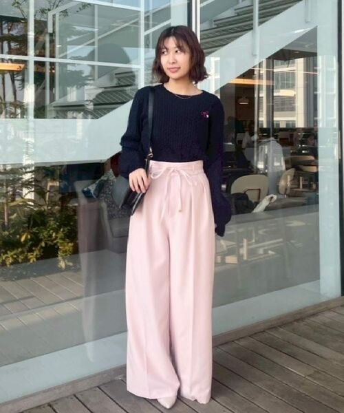 Couture Brooch / クチュールブローチ ニット・セーター | 【洗える】リボンエンブロ細ケーブルニット | 詳細29