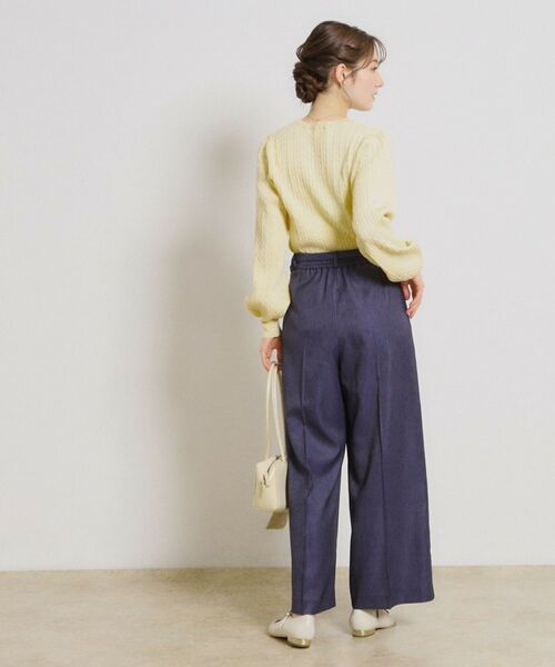 Couture Brooch / クチュールブローチ ニット・セーター | 【洗える】リボンエンブロ細ケーブルニット | 詳細8