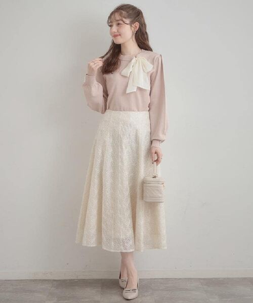 Couture Brooch / クチュールブローチ ニット・セーター | 【洗える・着映え】オーガンジーリボンタイ ニット | 詳細16