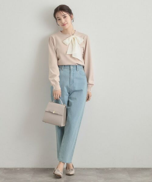 Couture Brooch / クチュールブローチ ニット・セーター | 【洗える・着映え】オーガンジーリボンタイ ニット | 詳細20