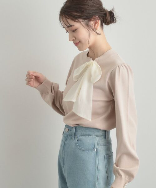 Couture Brooch / クチュールブローチ ニット・セーター | 【洗える・着映え】オーガンジーリボンタイ ニット | 詳細22