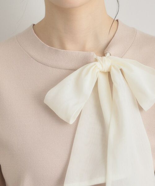 Couture Brooch / クチュールブローチ ニット・セーター | 【洗える・着映え】オーガンジーリボンタイ ニット | 詳細30