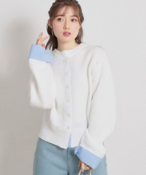 Couture Brooch / クチュールブローチ カーディガン・ボレロ | シャツレイヤード風カーディガン | 詳細1