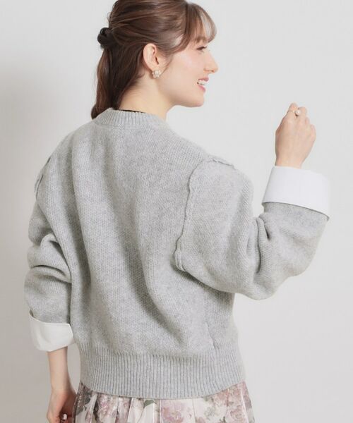 Couture Brooch / クチュールブローチ カーディガン・ボレロ | シャツレイヤード風カーディガン | 詳細10