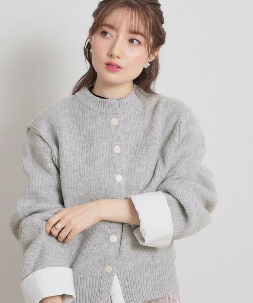 Couture Brooch / クチュールブローチ カーディガン・ボレロ | シャツレイヤード風カーディガン | 詳細11