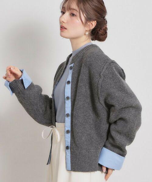 Couture Brooch / クチュールブローチ カーディガン・ボレロ | シャツレイヤード風カーディガン | 詳細17