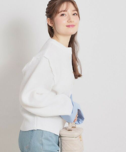 Couture Brooch / クチュールブローチ カーディガン・ボレロ | シャツレイヤード風カーディガン | 詳細2