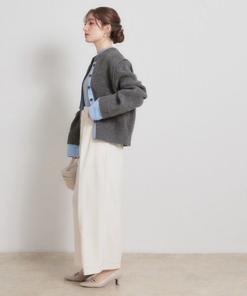 Couture Brooch / クチュールブローチ カーディガン・ボレロ | シャツレイヤード風カーディガン | 詳細20