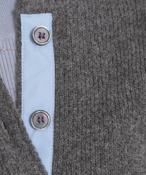 Couture Brooch / クチュールブローチ カーディガン・ボレロ | シャツレイヤード風カーディガン | 詳細21
