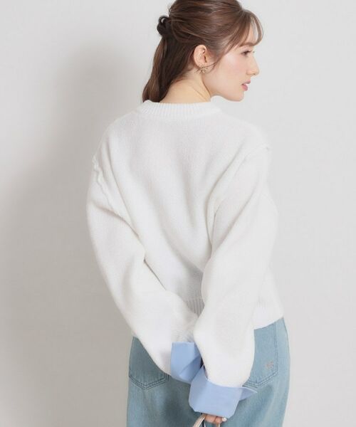 Couture Brooch / クチュールブローチ カーディガン・ボレロ | シャツレイヤード風カーディガン | 詳細3