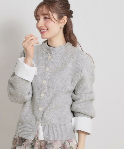 Couture Brooch / クチュールブローチ カーディガン・ボレロ | シャツレイヤード風カーディガン | 詳細8