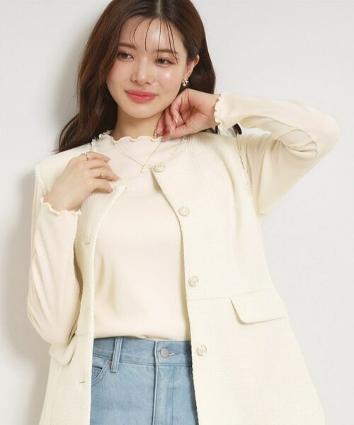 Couture Brooch / クチュールブローチ ベスト | カルゼスラブツイードジレ | 詳細1