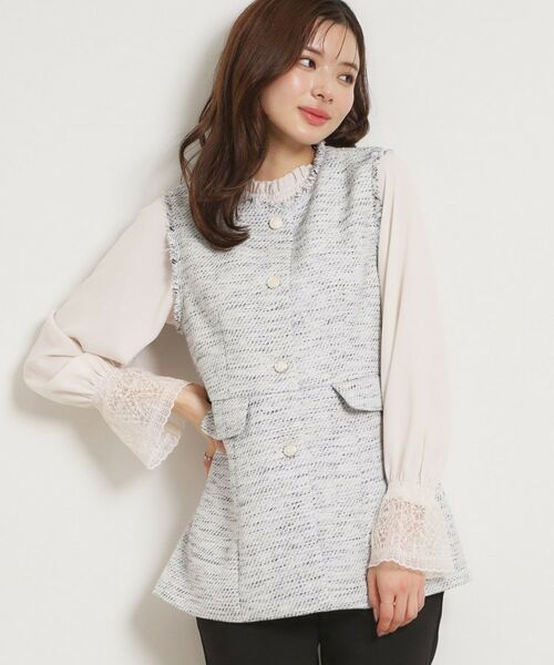 Couture Brooch / クチュールブローチ ベスト | カルゼスラブツイードジレ | 詳細15