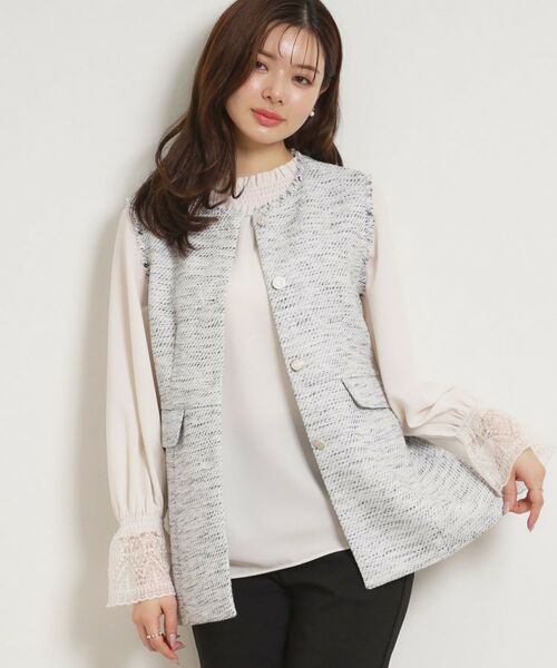 Couture Brooch / クチュールブローチ ベスト | カルゼスラブツイードジレ | 詳細16