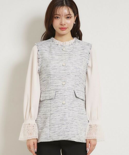 Couture Brooch / クチュールブローチ ベスト | カルゼスラブツイードジレ | 詳細22