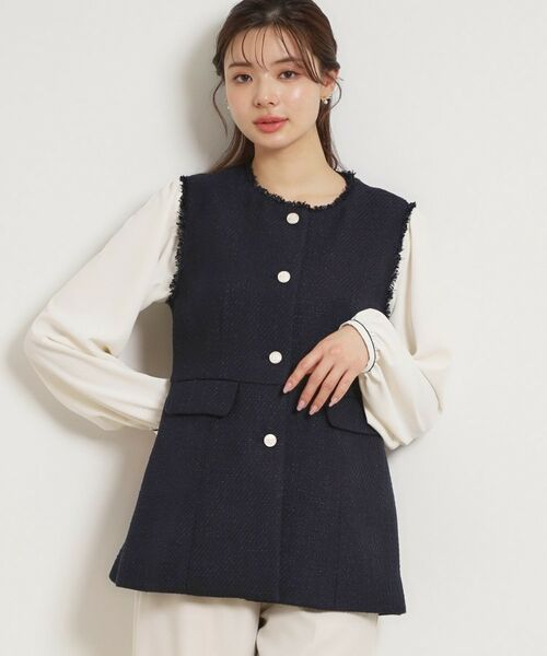 Couture Brooch / クチュールブローチ ベスト | カルゼスラブツイードジレ | 詳細8