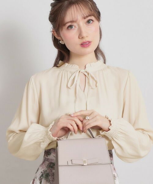 Couture Brooch / クチュールブローチ シャツ・ブラウス | RTピケ前後2WAYリボン開きブラウス | 詳細4