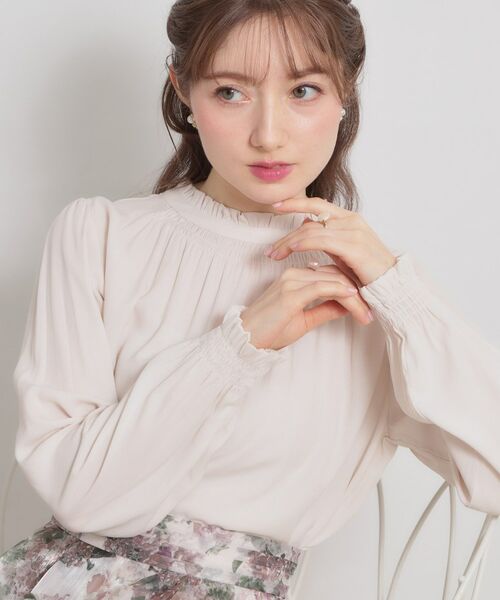 Couture Brooch / クチュールブローチ シャツ・ブラウス | RTピケ前後2WAYリボン開きブラウス（アイボリー(004)）