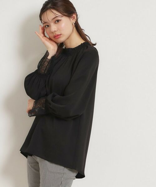 Couture Brooch / クチュールブローチ シャツ・ブラウス | レースカフスピコシャーリングバックリボンブラウス | 詳細10