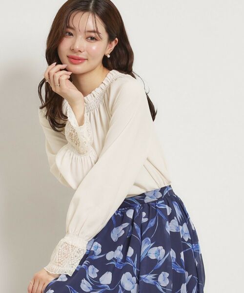 Couture Brooch / クチュールブローチ シャツ・ブラウス | レースカフスピコシャーリングバックリボンブラウス | 詳細3