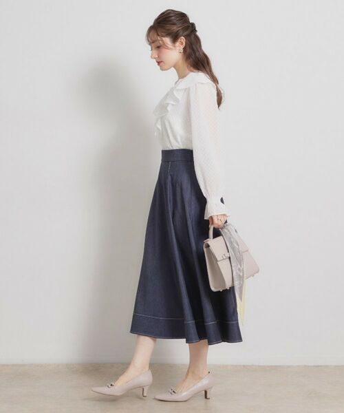 Couture Brooch / クチュールブローチ シャツ・ブラウス | ラメカットドビーフリルブラウス | 詳細10