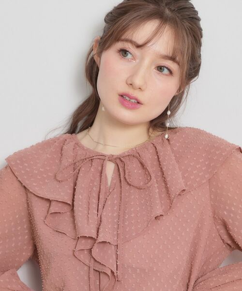 Couture Brooch / クチュールブローチ シャツ・ブラウス | ラメカットドビーフリルブラウス | 詳細13