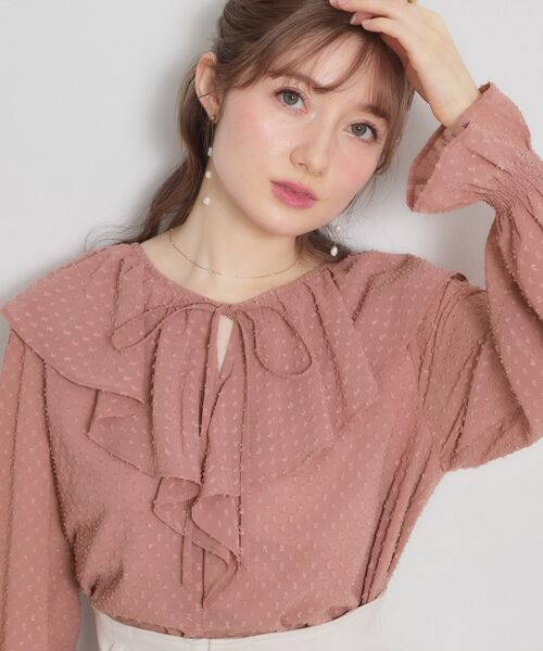 Couture Brooch / クチュールブローチ シャツ・ブラウス | ラメカットドビーフリルブラウス | 詳細14