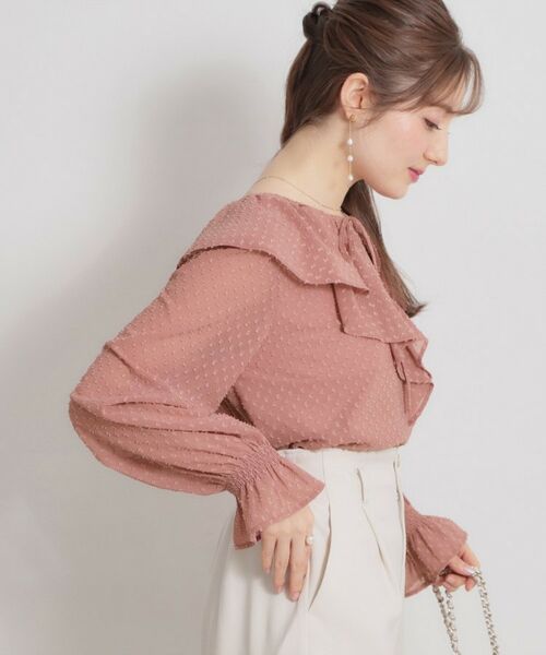 Couture Brooch / クチュールブローチ シャツ・ブラウス | ラメカットドビーフリルブラウス | 詳細15