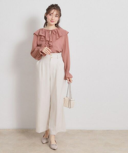 Couture Brooch / クチュールブローチ シャツ・ブラウス | ラメカットドビーフリルブラウス | 詳細17