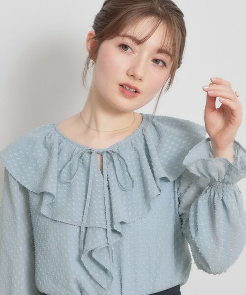 Couture Brooch / クチュールブローチ シャツ・ブラウス | ラメカットドビーフリルブラウス | 詳細22