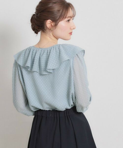 Couture Brooch / クチュールブローチ シャツ・ブラウス | ラメカットドビーフリルブラウス | 詳細24