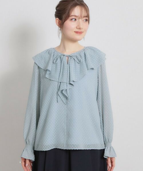 Couture Brooch / クチュールブローチ シャツ・ブラウス | ラメカットドビーフリルブラウス | 詳細29