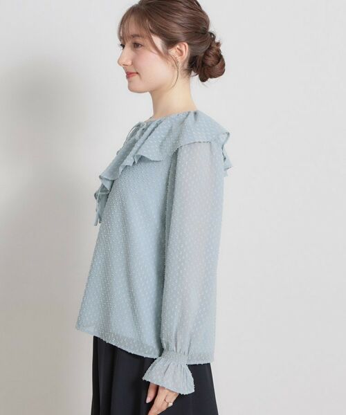 Couture Brooch / クチュールブローチ シャツ・ブラウス | ラメカットドビーフリルブラウス | 詳細30