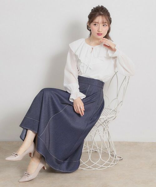 Couture Brooch / クチュールブローチ シャツ・ブラウス | ラメカットドビーフリルブラウス | 詳細6