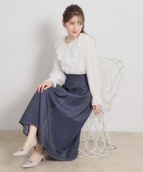 Couture Brooch / クチュールブローチ シャツ・ブラウス | ラメカットドビーフリルブラウス | 詳細7