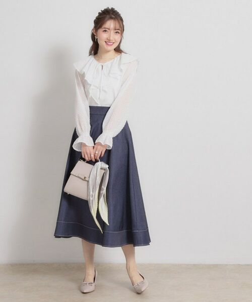 Couture Brooch / クチュールブローチ シャツ・ブラウス | ラメカットドビーフリルブラウス | 詳細9