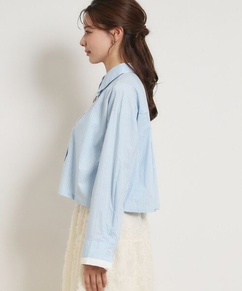 Couture Brooch / クチュールブローチ シャツ・ブラウス | 配色ストライプショートシャツ | 詳細16